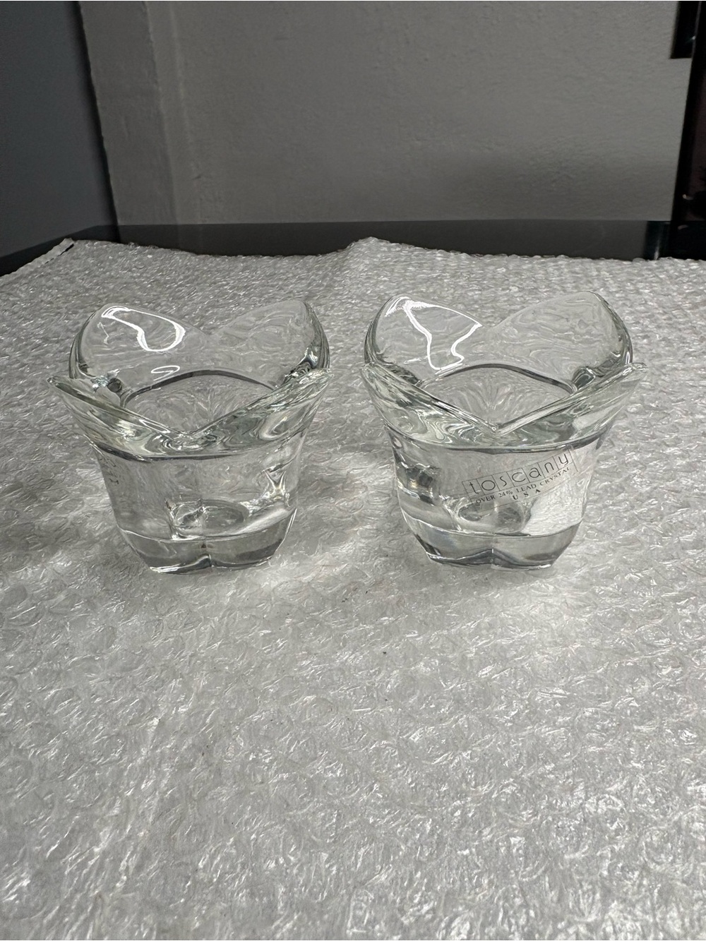 Toscany Glass Votive Candle Holders -
Set of 2